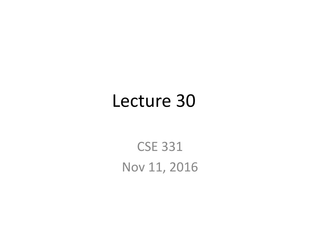 lecture 30