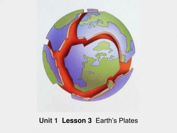 Unit 1   Lesson 3   Earth’s Plates