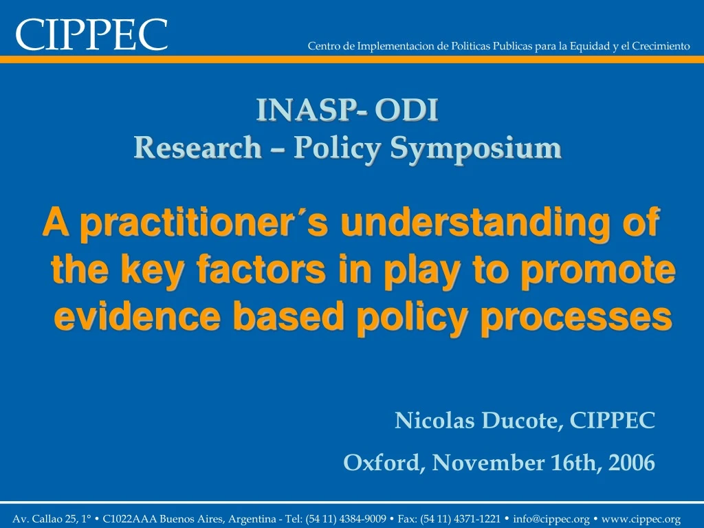 inasp odi research policy symposium
