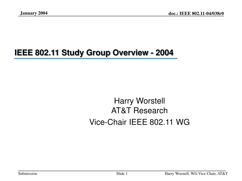 ieee 802 11 study group overview 2004