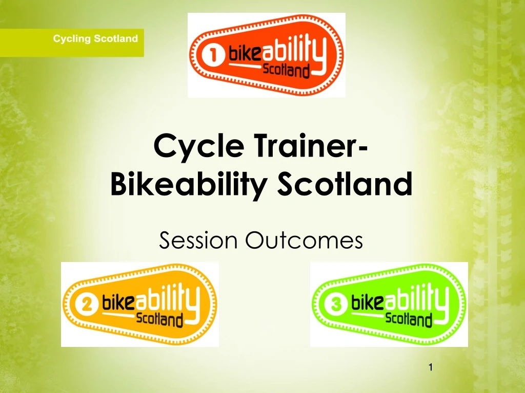 cycle trainer bikeability scotland