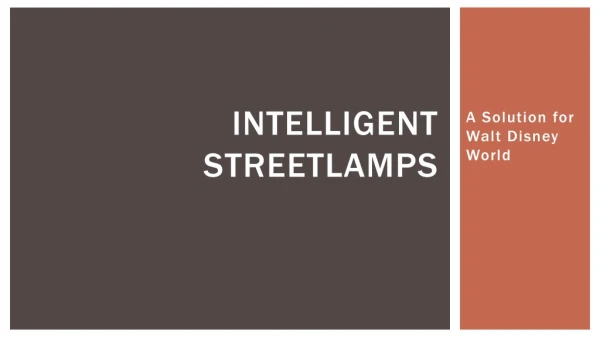 Intelligent Streetlamps