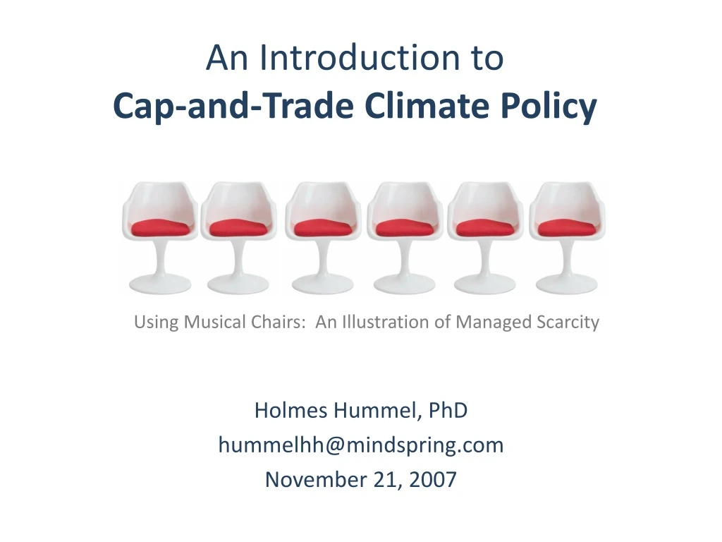 an introduction to cap and trade climate policy