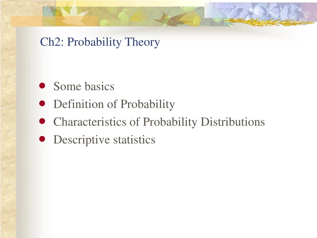 ch2 probability theory