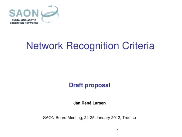 Network Recognition Criteria