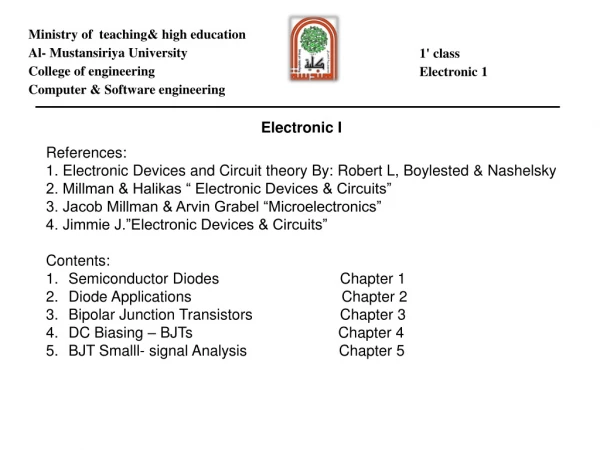 1' class    Electronic 1