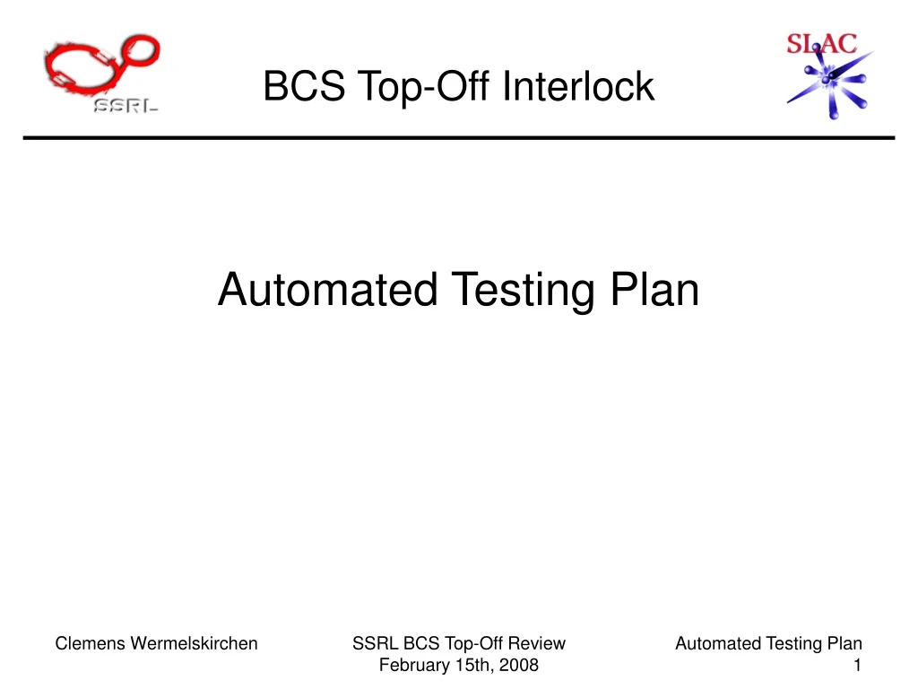automated testing plan