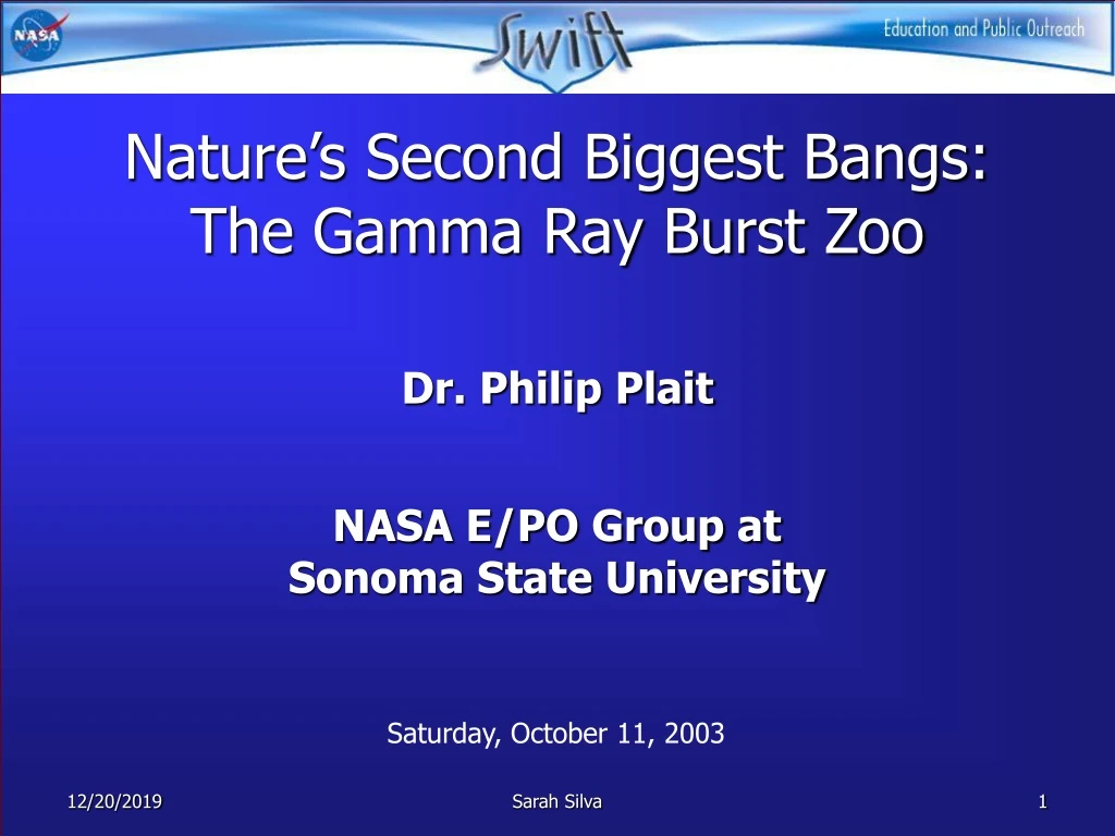 nature s second biggest bangs the gamma ray burst zoo