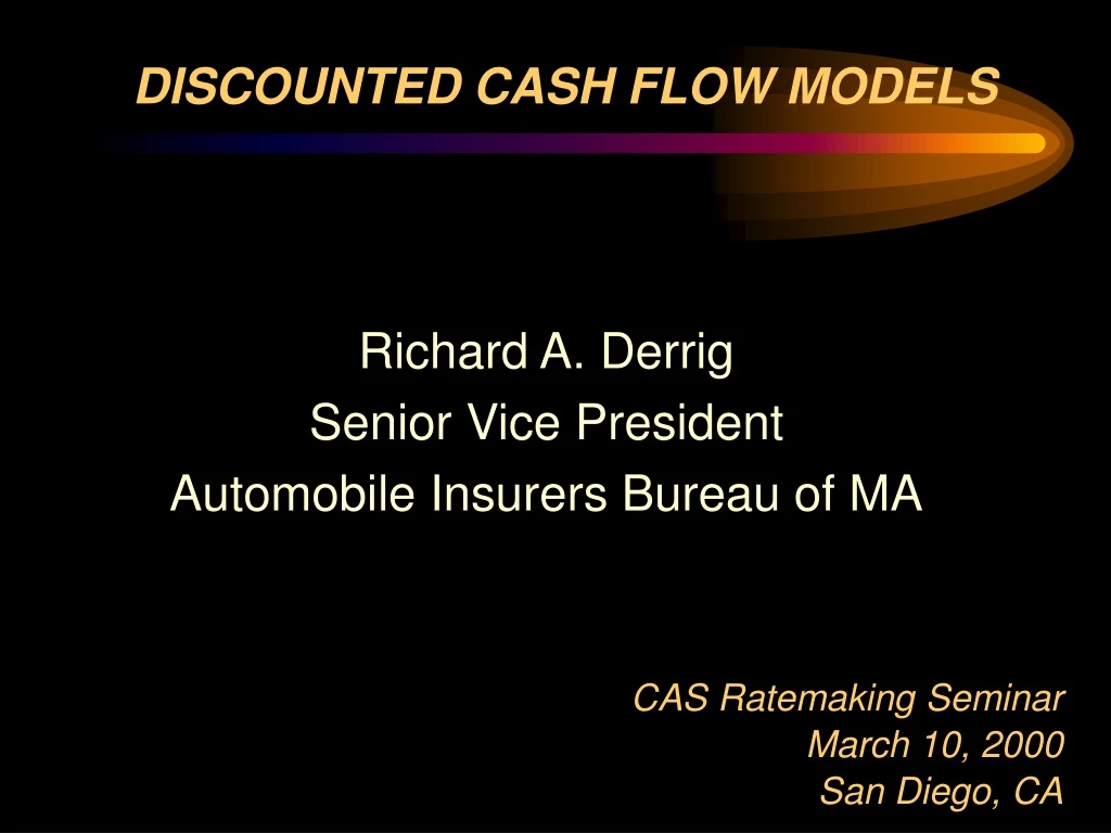 discounted cash flow models