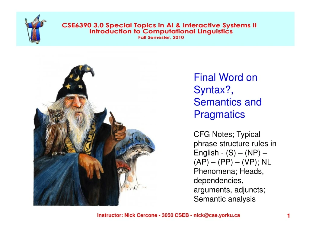 final word on syntax semantics and pragmatics