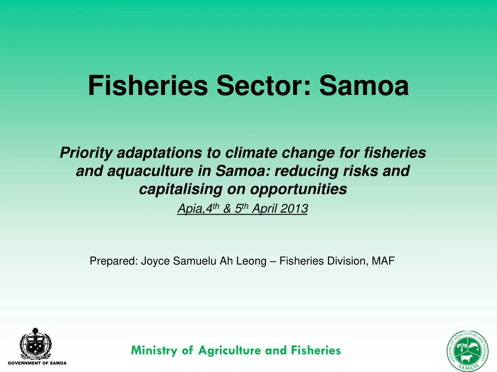 fisheries sector samoa