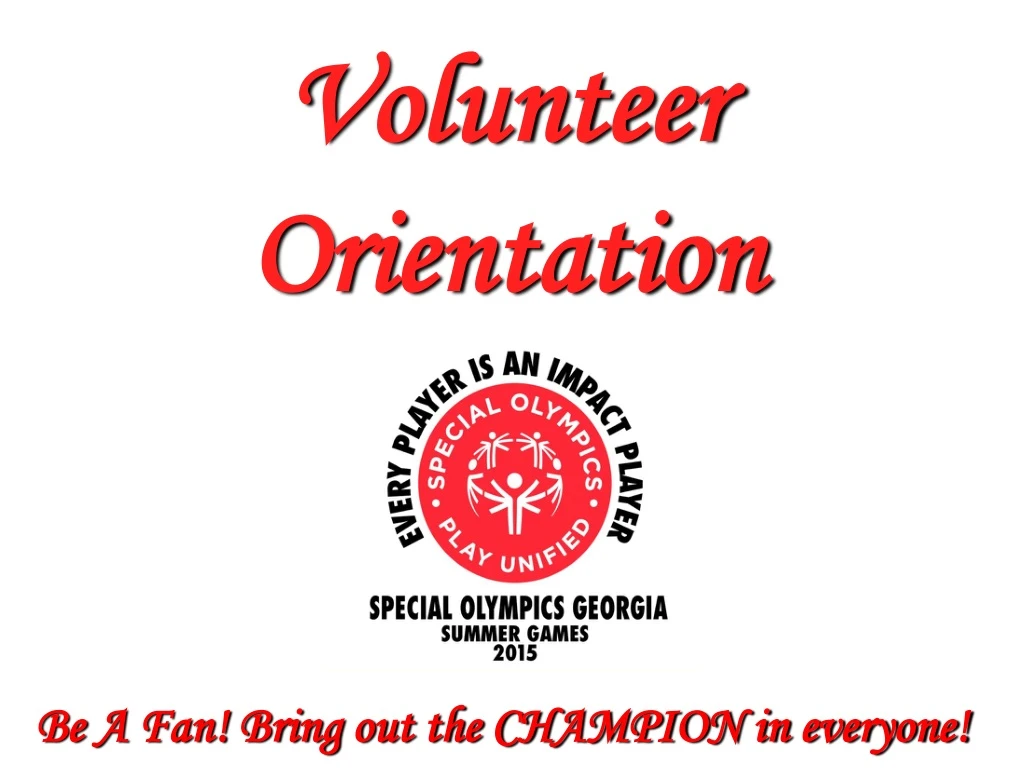 volunteer orientation