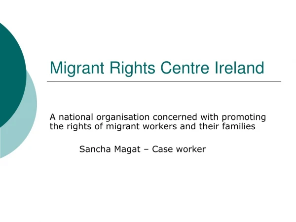 Migrant Rights Centre Ireland