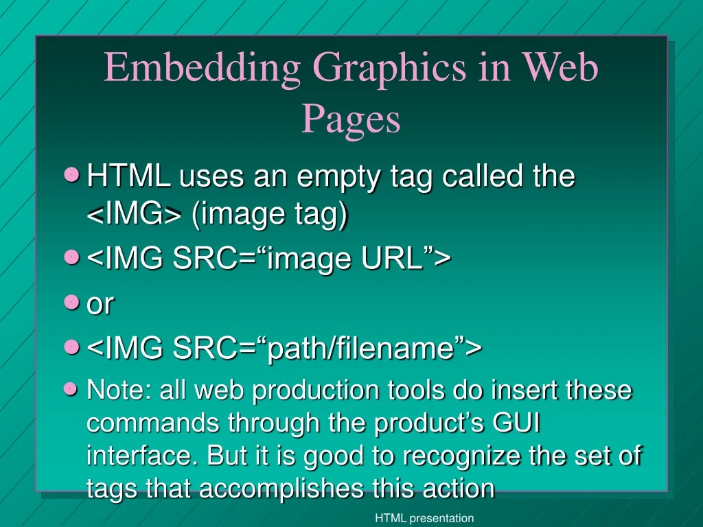 embedding graphics in web pages