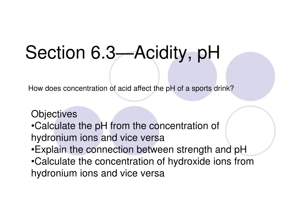 section 6 3 acidity ph