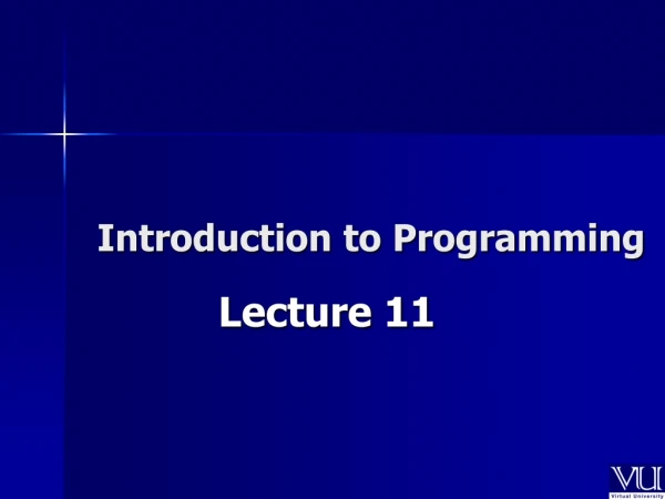 Introduction to Programming