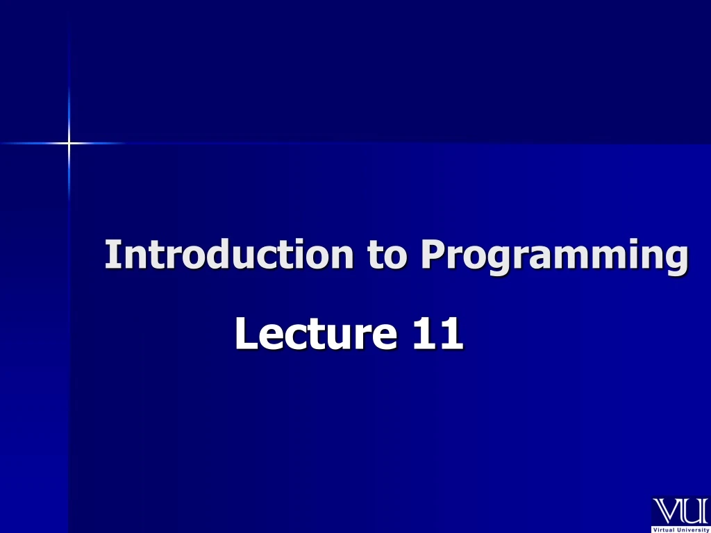 introduction to programming