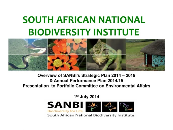 SOUTH AFRICAN NATIONAL BIODIVERSITY INSTITUTE