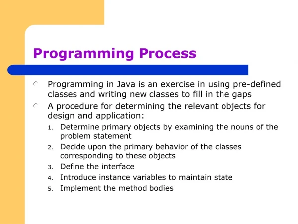Programming Process