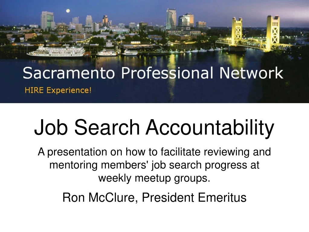 job search accountability a presentation
