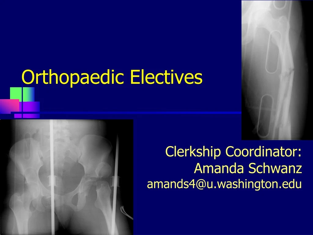 orthopaedic electives