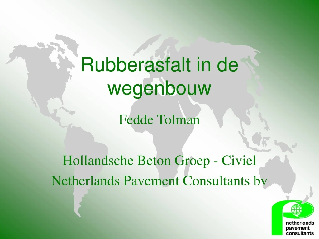 rubberasfalt in de wegenbouw