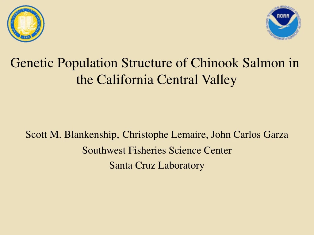 genetic population structure of chinook salmon