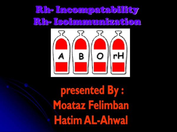 Rh- Incompatability Rh- Isoimmunization