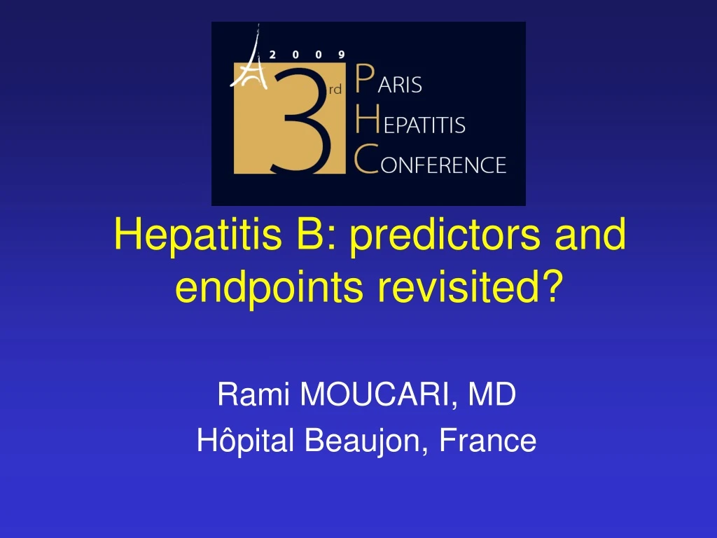 hepatitis b predictors and endpoints revisited