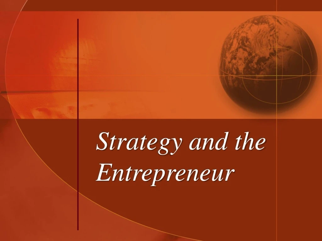 strategy and the entrepreneur