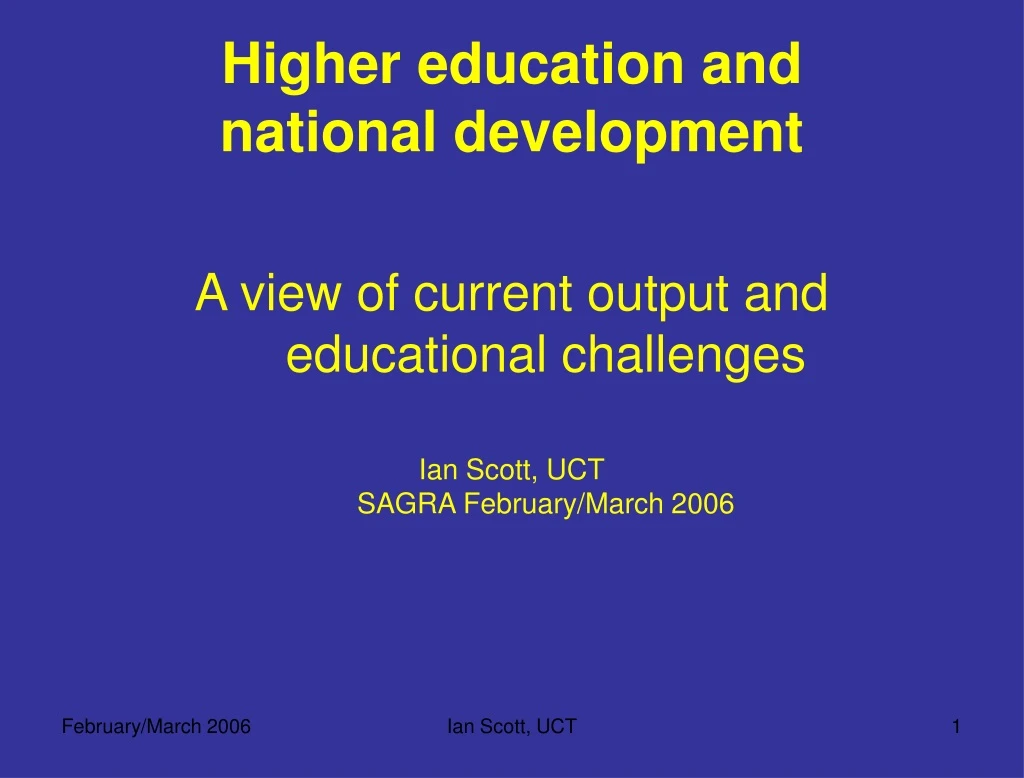 higher education and national development