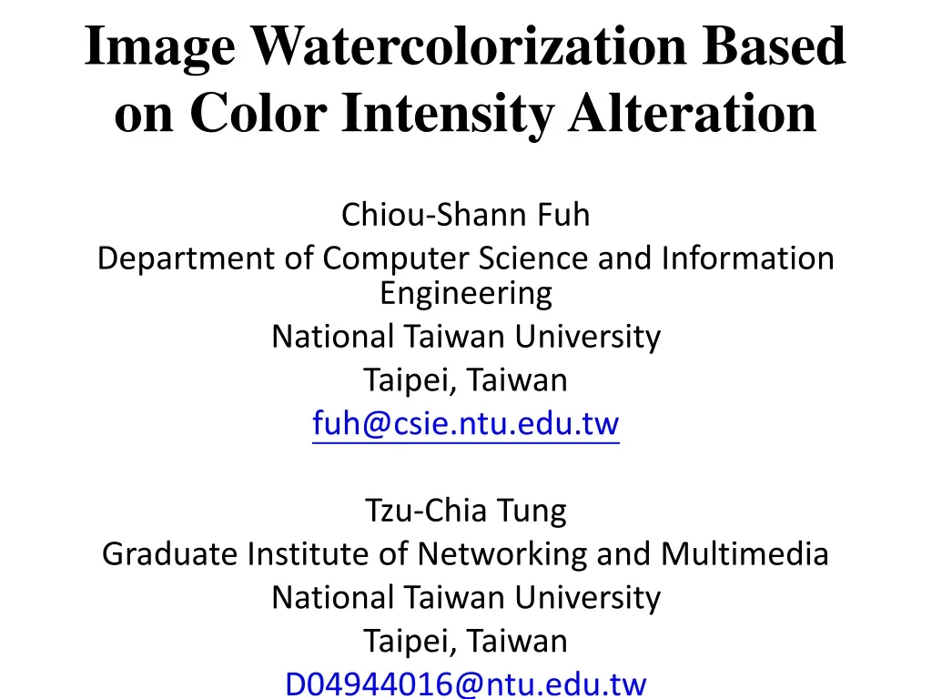 image watercolorization based on color intensity alteration