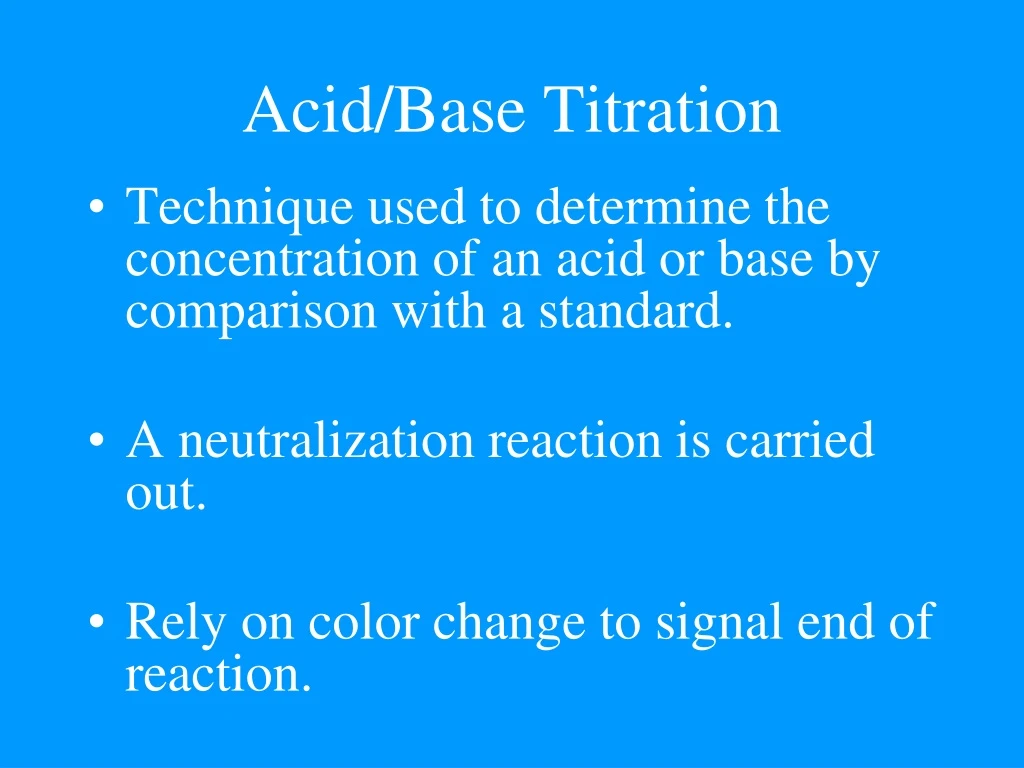 acid base titration