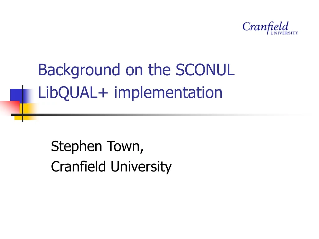 background on the sconul libqual implementation