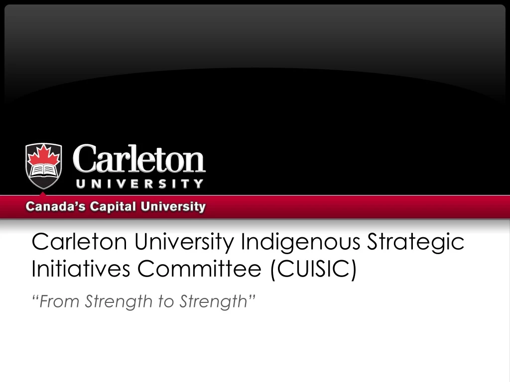 carleton university indigenous strategic initiatives committee cuisic