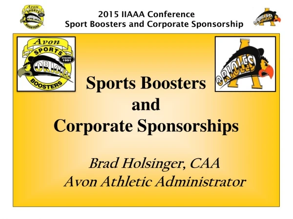 Sports Boosters  and  Corporate Sponsorships