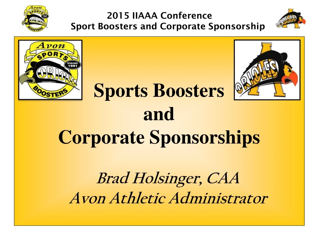 sports boosters and corporate sponsorships