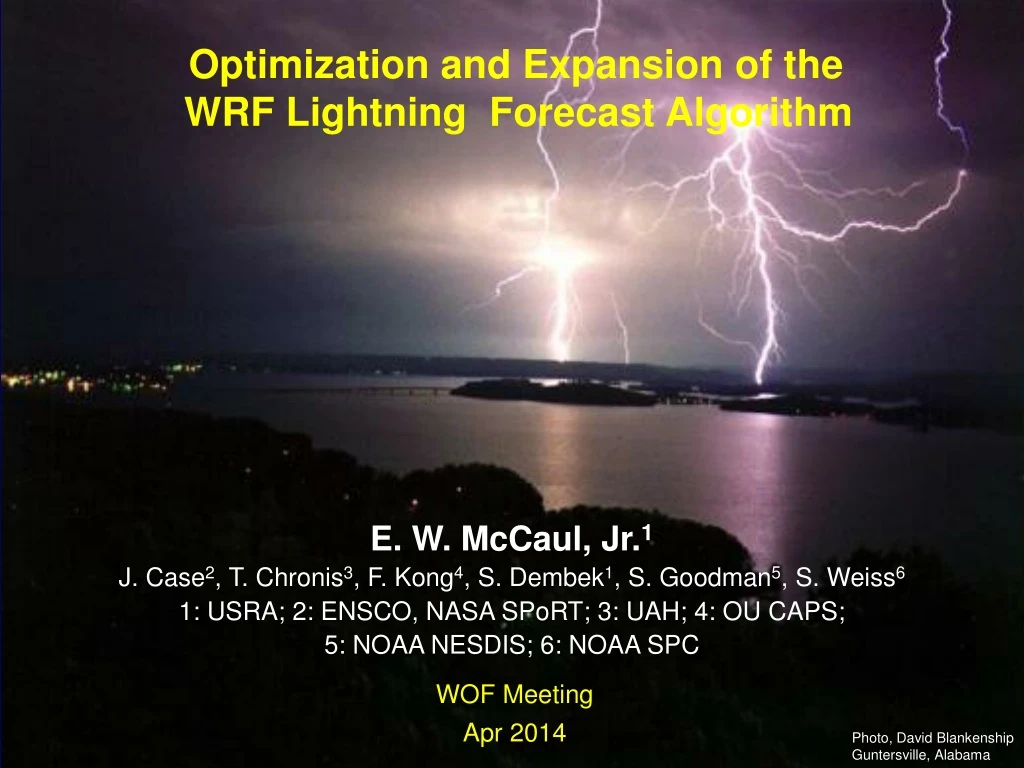 optimization and expansion of the wrf lightning