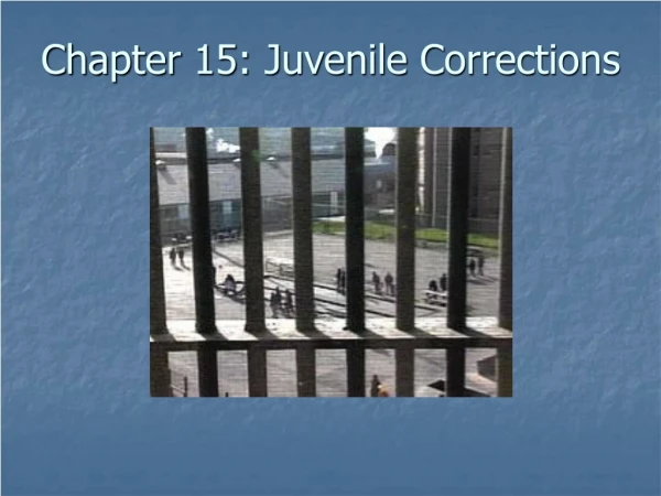 Chapter 15: Juvenile Corrections