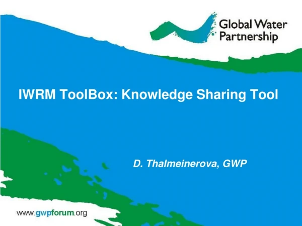 IWRM ToolBox:  Knowledge Sharing Tool