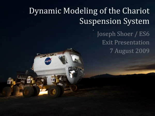 Dynamic Modeling of the Chariot Suspension System