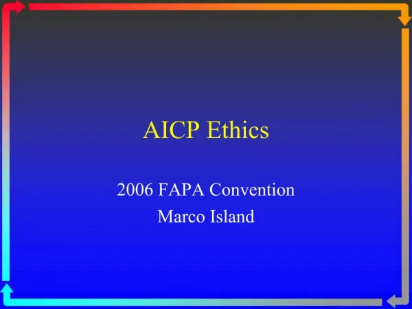AICP Ethics