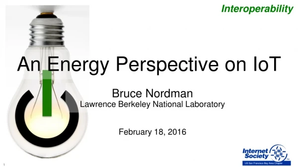 An Energy Perspective on IoT