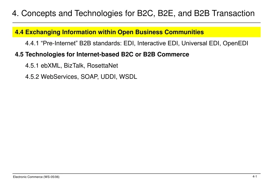 4 concepts and technologies for b2c b2e and b2b transaction