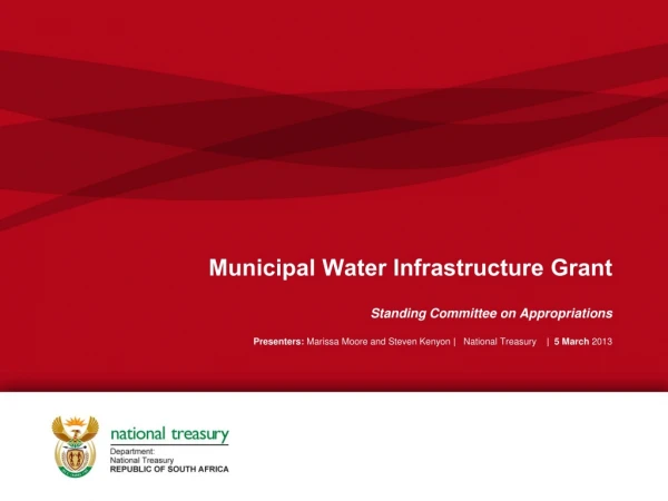 Municipal Water Infrastructure Grant