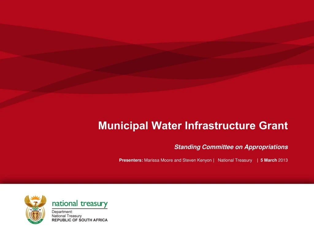 municipal water infrastructure grant