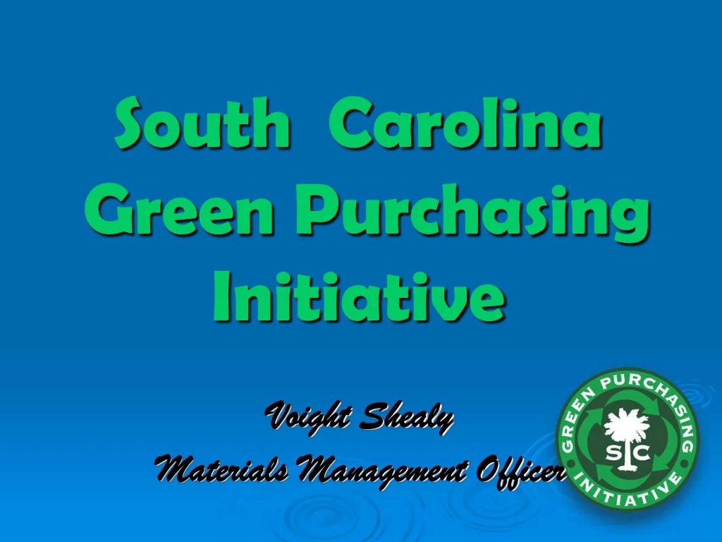 south carolina green purchasing initiative