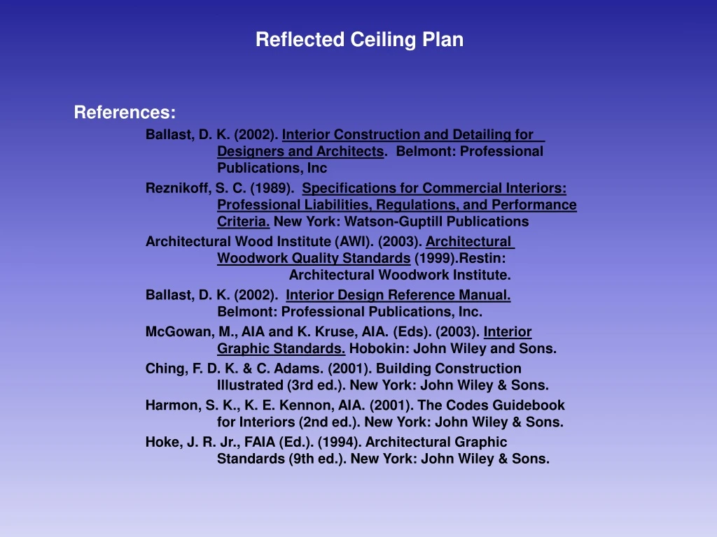 reflected ceiling plan