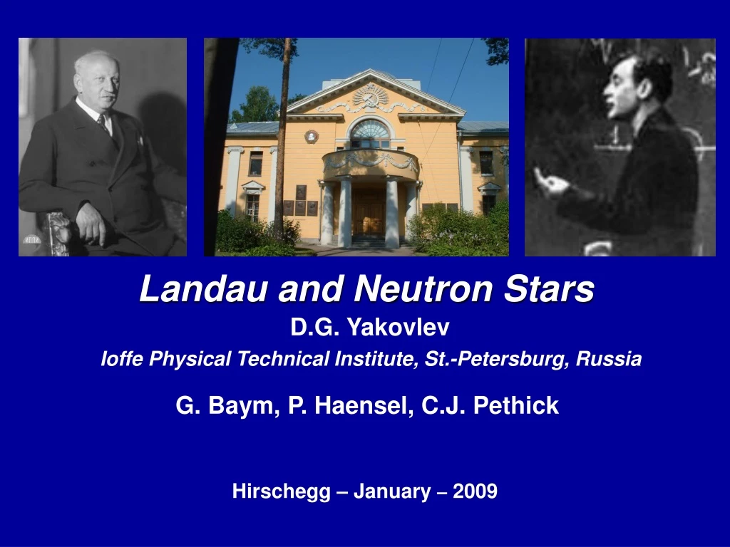 landau and neutron stars