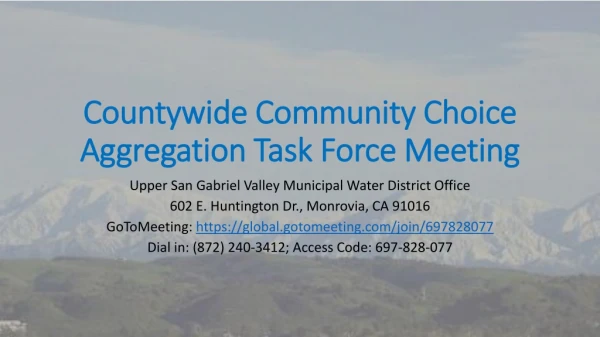 Countywide Community Choice Aggregation Task Force Meeting